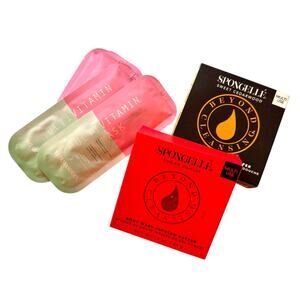 Lot 2 Spongelle Body Wash Infused Buffers & 4 Vitamasques Multivitamin Masks New